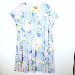 Ruby Rd. Pastel Floral Dress Cap Sleeves